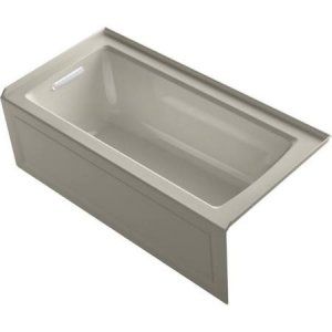 Kohler K 1946 LA G9 Archer 60 x 30 Integral Apron Bath with Tile Flange & Left