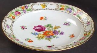 Schumann   Bavaria Empress Dresden Flowers  Rim Soup Bowl, Fine China Dinnerware
