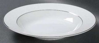 Sango Granada Rim Soup Bowl, Fine China Dinnerware   White Scrolls On     White