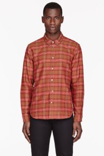 Marc By Marc Jacobs Pink And Rust Plaid Greenwich Shirt