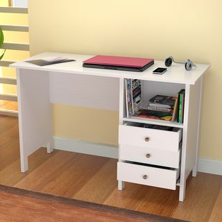 Inval White Modern Straight Desk