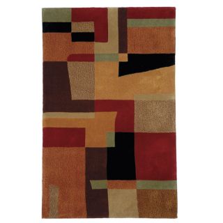 Handmade Rodeo Drive Modern Deco Rust/ Multi N.Z. Wool Rug (36 X 56) (MultiPattern GeometricDue to the dyeing process and difference of monitor colors, some rug colors may vary slightly. O.co tries to accurately represent all rug colors. Please refer to 