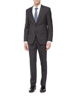 Grand Central Micro Houndstooth Suit, Charcoal