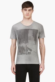 Diesel Grey Photo Print T_ort T_shirt