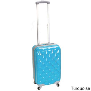 Rockland Diamond 20 inch Lightweight Hardside Spinner Carry on Luggage (Pink, turquoisePattern DiamondWeight 6 lbs. Interior pockets ideal for proper packingPush button telescopic handle systemWheeled YesWheel type 360 degree spinner Interior dimensio