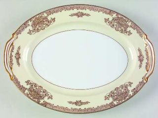 Noritake Mayfield 11 Oval Serving Platter, Fine China Dinnerware   Gold Encrust