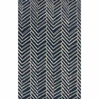 Nuloom Handmade Chevron Denim Wool Rug (76 X 96)