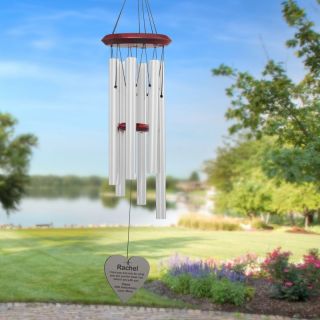 Chimes of Your Life Personalized Heart Wind Chime   MC 19 HEART SILVER