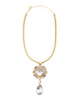 Deco Crystal Pendant Necklace