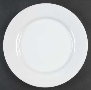 Crate & Barrel China Aspen Dinner Plate, Fine China Dinnerware   All White,No Em