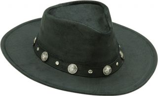 Minnetonka Buffalo Nickel Hat   Black Ruff Leather Hats