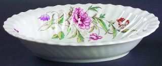 Royal Doulton Clovelly 10 Oval Vegetable Bowl, Fine China Dinnerware   Pink Flo