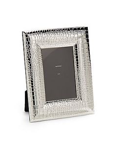 4 X 6 Croco Etched Silverplated Frame   No Color