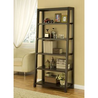 Furniture Of America Coffee Bean 5 tier Step Bookcase