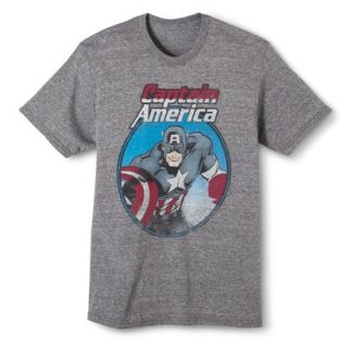 M Tee Shirts MARVL Captain America Figure GREY S