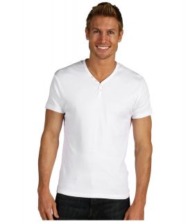 French Connection S/S Basic Henley Mens T Shirt (White)
