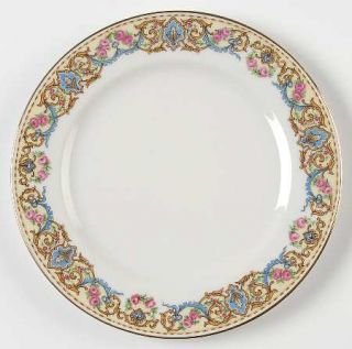 Charles Ahrenfeldt Madelon Salad Plate, Fine China Dinnerware   Blue, Yellow, Wi