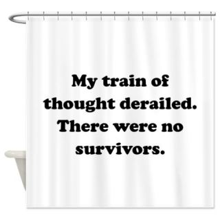  Thought Train Derailed Shower Curtain  Use code FREECART at Checkout