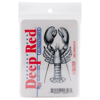 Deep Red Cling Stamp 1.5 X3  Lobster