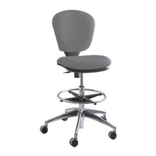 Safco Products Height Adjustable Drafting Chair with Swivel 3442 Fabric Gray
