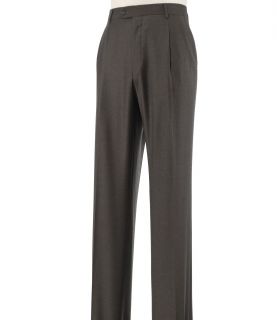 Signature Tailored Fit Mixed Weave Pleated Trousers JoS. A. Bank