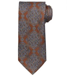 Signature Gold Large Ornate Medaillon Extra Long Tie JoS. A. Bank