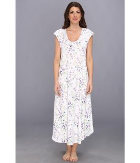 Carole Hochman Floral Impressions Long Nightgown Womens Pajama (White)