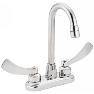 Moen 8278SM M DURA Chrome two handle lavatory high arc faucet