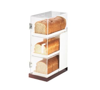 Cal Mil 3 Tier Luxe Bread Display Case   Clear, Copper