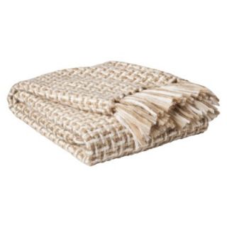 Threshold Basketweave Throw   Tan