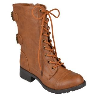 Womens Hailey Jeans Co Combat Boots   Camel 6.5