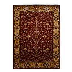 Hand tufted Tempest Dark Red/gold Area Rug (8 X 11)
