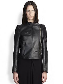 Ann Demeulemeester Ovan Leather Jacket   Black