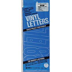 Duro Gothic/blue Permanent Adhesive Vinyl Numbers