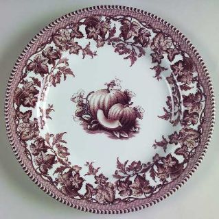 Spode Westbourne Accent Salad Plate, Fine China Dinnerware   Brown&White,Ivy,Oak