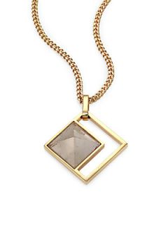 Kelly Wearstler Rutilated Quartz Necklace   Gold