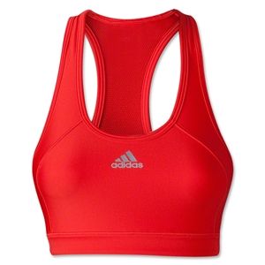 adidas Womens Techfit Solid Bra (Red/Silver)