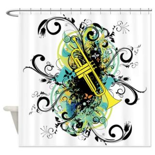  Swirl Trumpet Shower Curtain  Use code FREECART at Checkout
