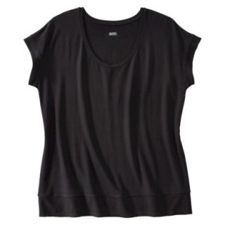 Gilligan & OMalley Womens Plus Size Fluid Knit Top   Black 2 Plus