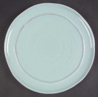 Crate & Barrel China Como Dinner Plate, Fine China Dinnerware   Rustic Aqua & Cr