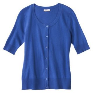 Merona Womens Short Sleeve Cardigan   Influential Blue   XXL