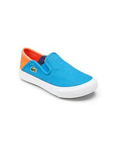 Lacoste Infants & Toddlers Two Tone Slip On Sneakers   Blue Orange