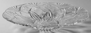Mikasa Belmont (Giftware) Shallow Round Bowl   Clear, Cut, Arcs, Stars, Scallope