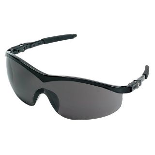Crews Black Storm Frame Grey Lens Safety Glasses (BlackLens Tint GrayFrame Material NylonLens Material PolycarbonateTemple Length 150 mmStyle Foldable TemplesQuantity 1Weight 0.11 pounds PolycarbonateTemple Length 150 mmStyle Foldable TemplesQuan