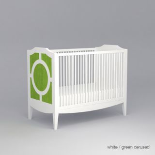 ducduc Regency Crib RegCrib Fr Frame Finish White, Accent Finish Green Cerused