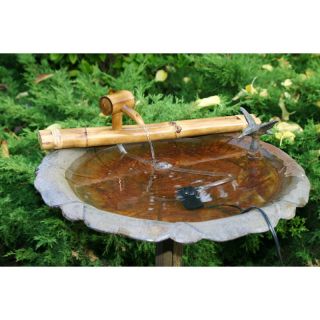 Bamboo Accents 18 in. Classic Spout and Pump Fountain Kit Light Brown   10110
