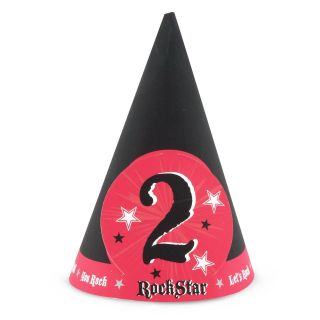 Rock Star 2nd Birthday Cone Hats