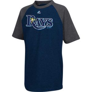 Tampa Bay Rays Majestic MLB Youth Big Leaguer Raglan T Shirt