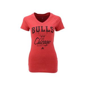 Chicago Bulls adidas NBA Womens V Neck Tri T Shirt