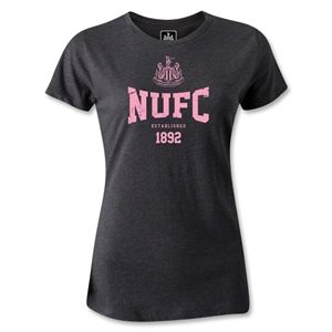 hidden Newcastle United NUFC Womens T Shirt (Dark Gray)